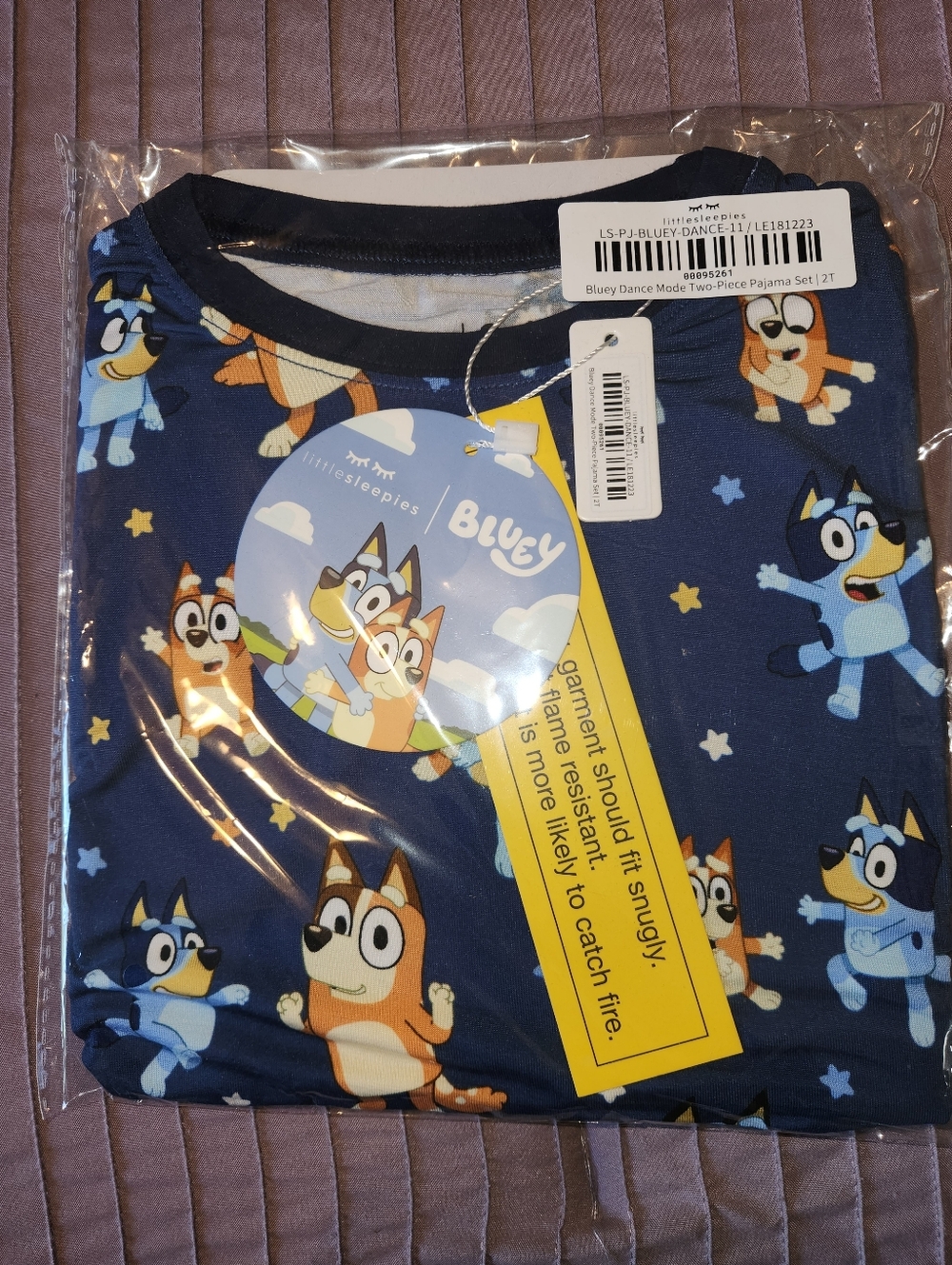 Little Sleepies Navy Blue Bluey Dance Two-Piece Pajama Set